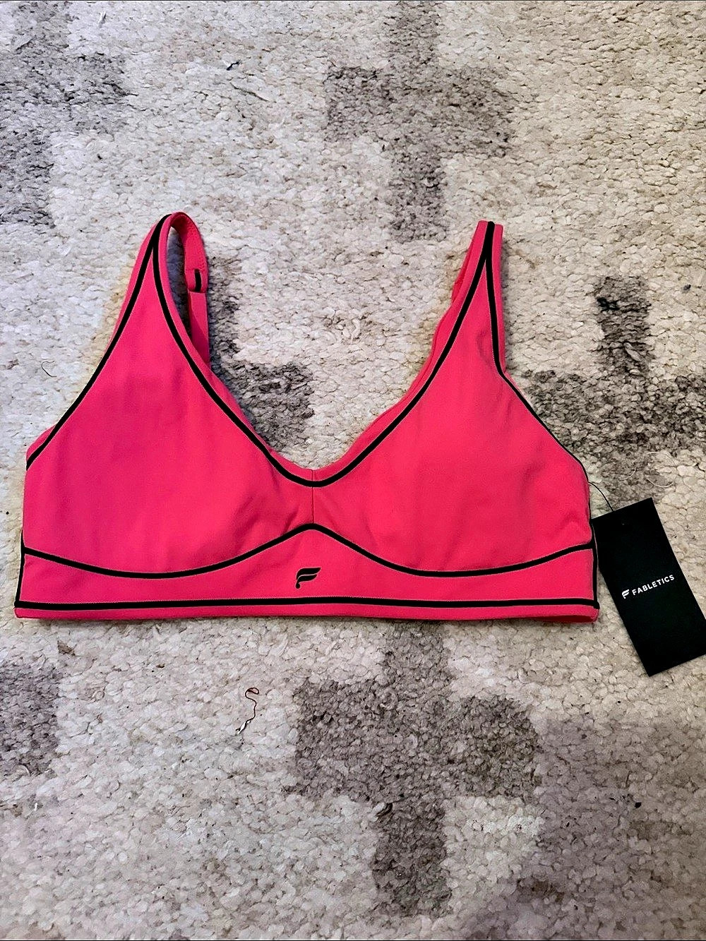 Fabletics Pureluxe Longline Low Impact Bra Pink Medium